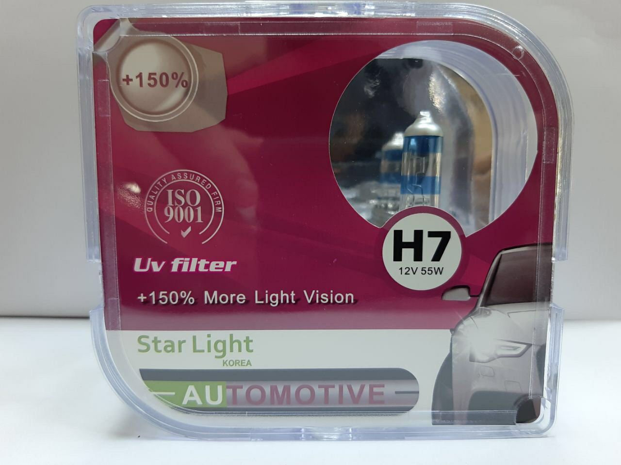 لامپ فابریک H4(55w+150%) افزایش نور استار لایت ۲ عددی